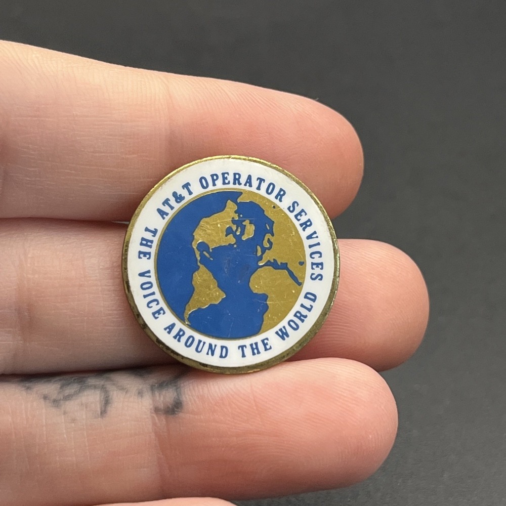 AT&T‎ Operator Services The Voice Around The World Lapel Hat Pin